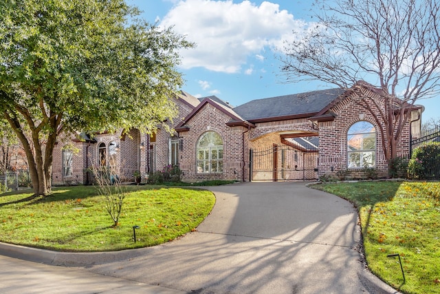 view of front of house with a front yard