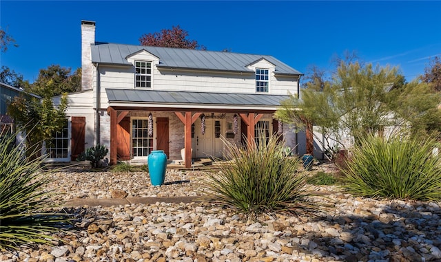 view of front of home with covered porch