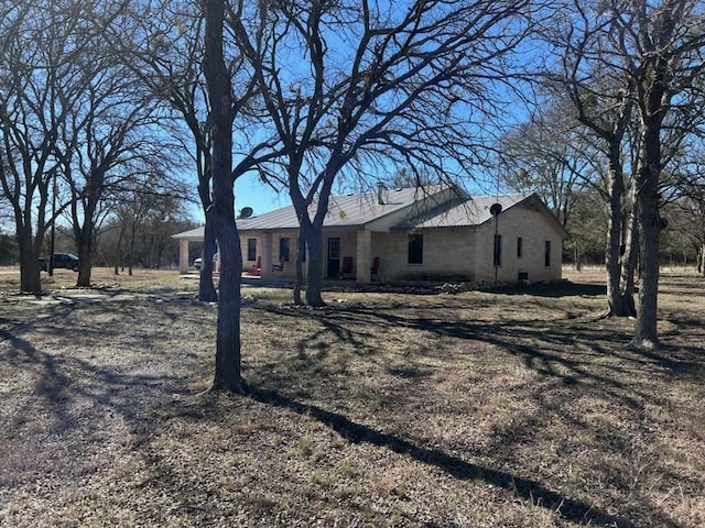 view of single story home