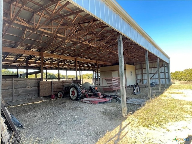 view of car parking featuring an attached carport