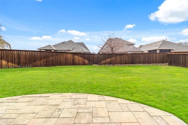 view of yard with a patio