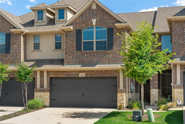 view of property featuring a garage