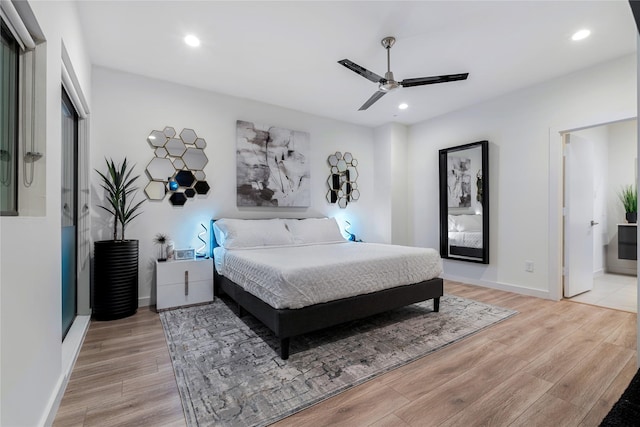 bedroom with ceiling fan