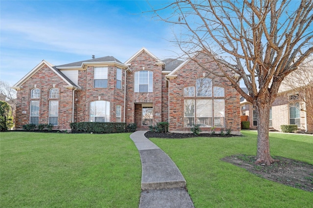 front facade with a front lawn