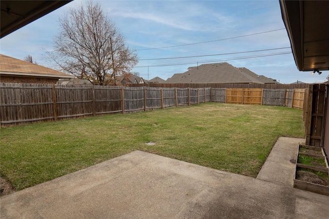 view of yard featuring a patio