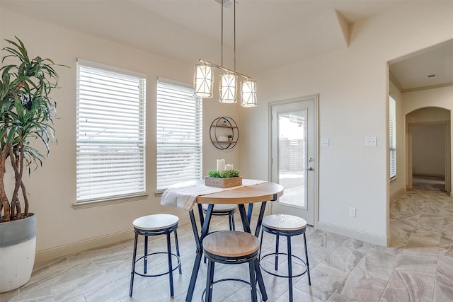 view of dining space