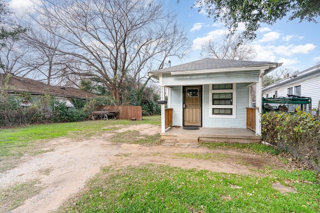 view of front of home with covered porch