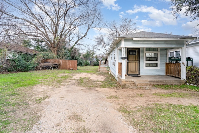 exterior space featuring covered porch