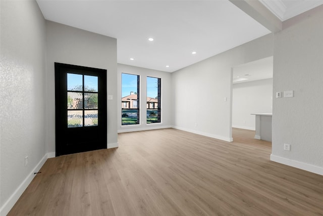 interior space featuring light hardwood / wood-style floors