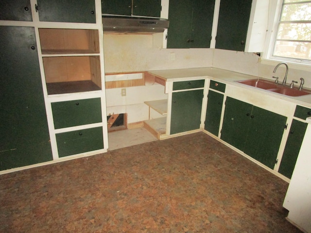 kitchen featuring sink and exhaust hood