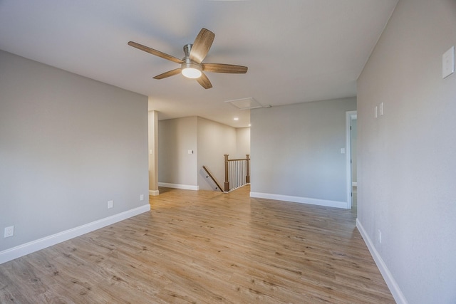 empty room featuring light wood-type flooring