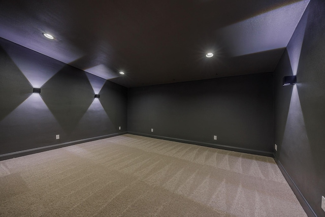 interior space featuring carpet flooring