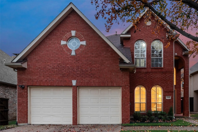 front facade featuring a garage