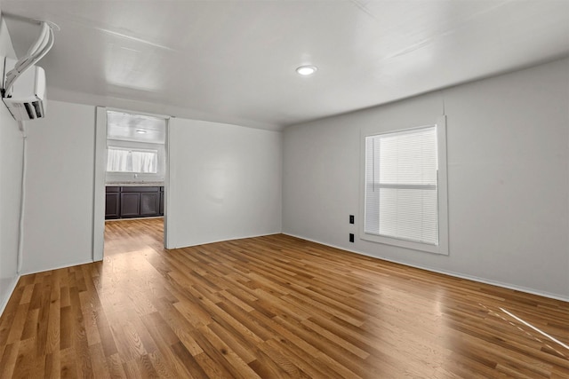 interior space with light hardwood / wood-style flooring