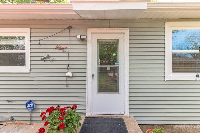 view of doorway to property