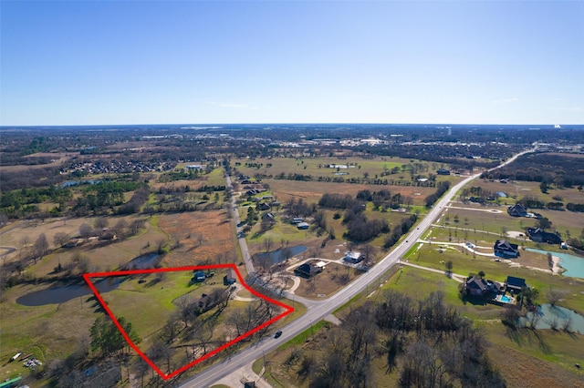 drone / aerial view featuring a rural view