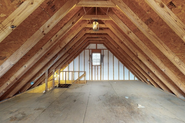 view of attic