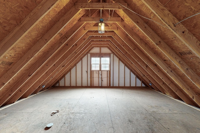 view of attic