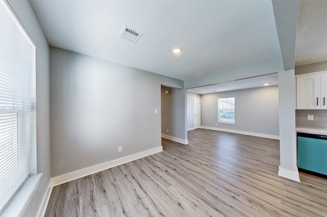 interior space featuring light hardwood / wood-style floors