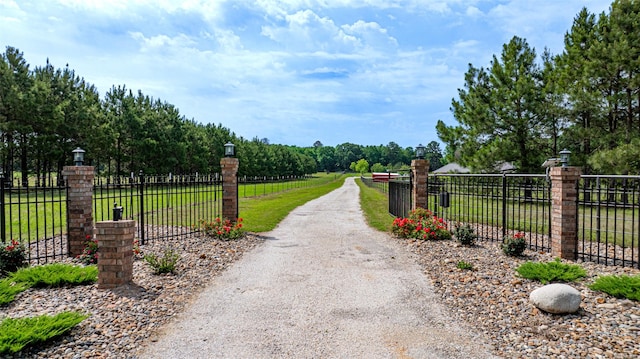 exterior space with a rural view