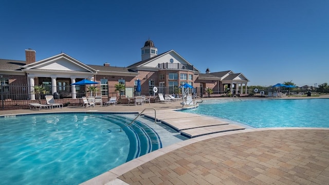 view of pool featuring a patio area