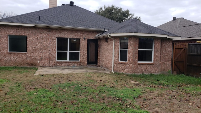 back of house featuring a patio area