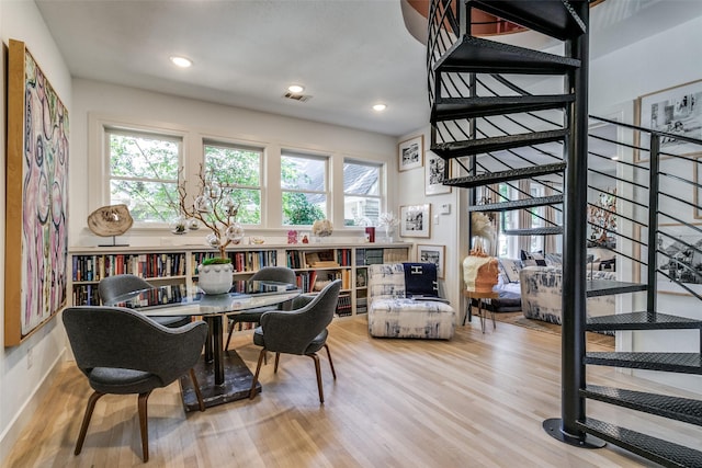 dining room featuring wood-type flooring