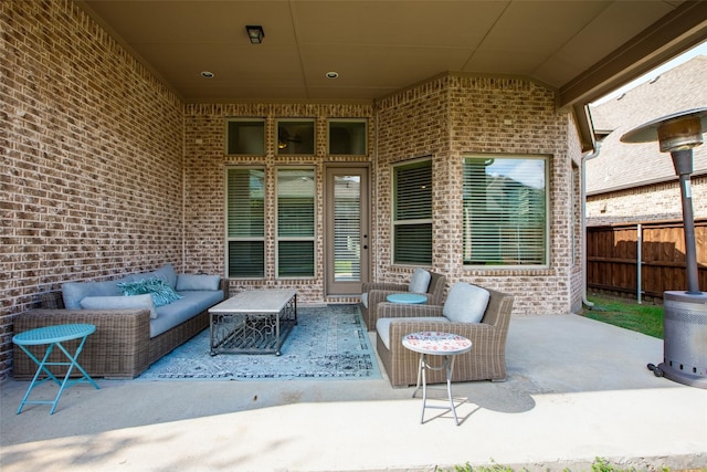 view of patio / terrace with an outdoor hangout area