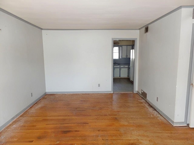 empty room featuring light wood-type flooring