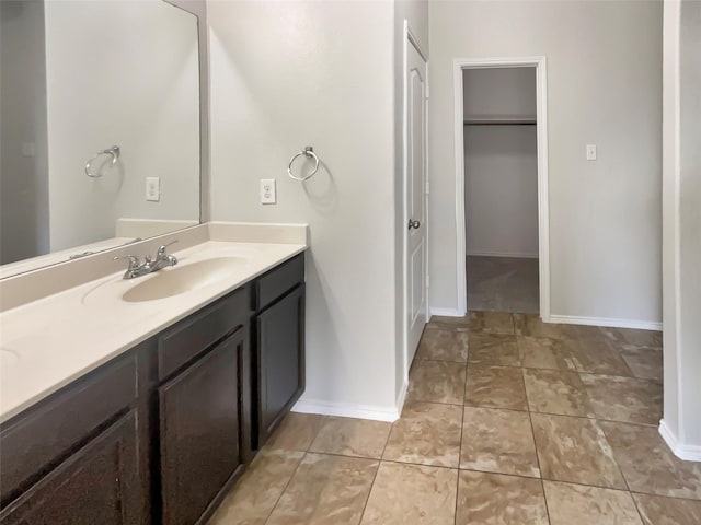 bathroom featuring vanity and tile patterned floors