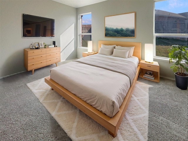 bedroom with carpet floors