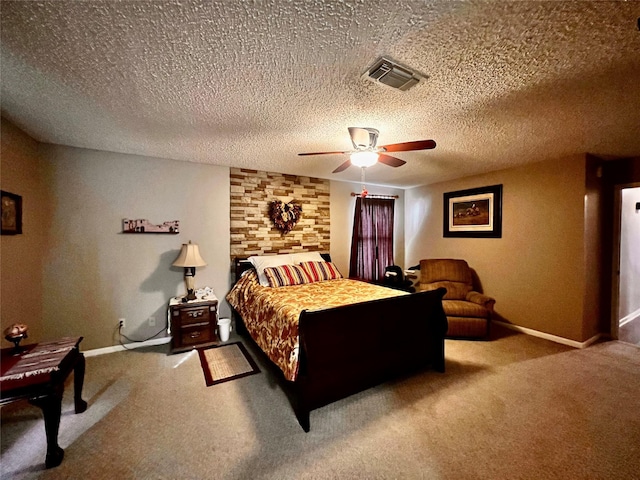 1030 Laurel Ln, Paris, TX 75460 - bedroom featuring carpet flooring, baseboards, a ceiling fan, and visible vents