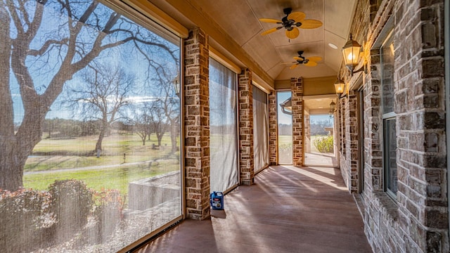 view of patio / terrace with ceiling fan