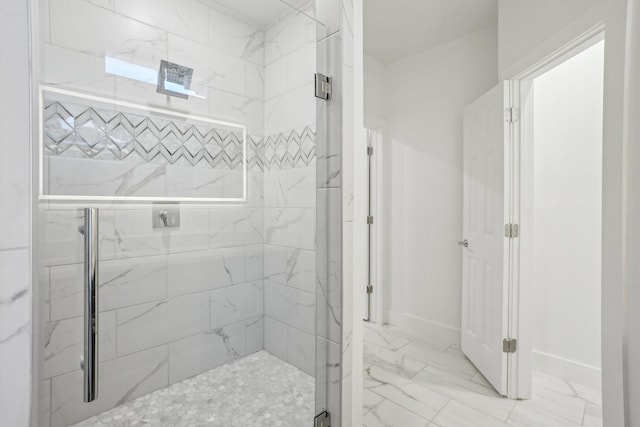 bathroom with walk in shower