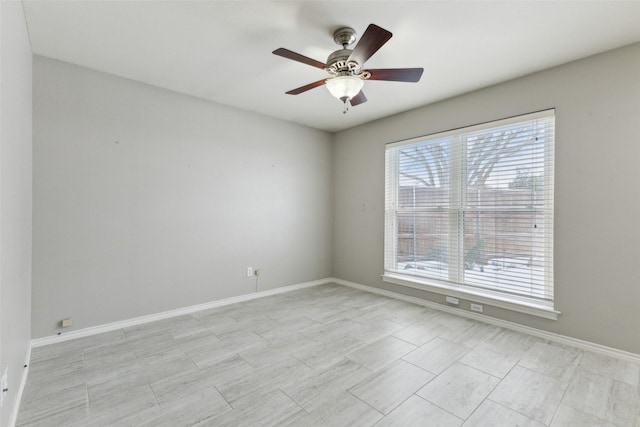 empty room with ceiling fan