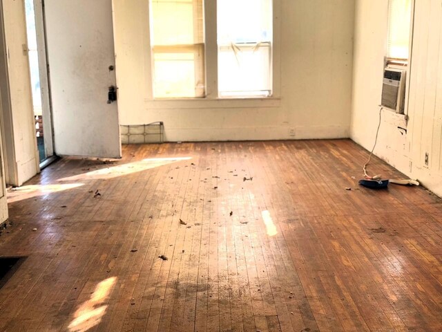 empty room featuring wood-type flooring