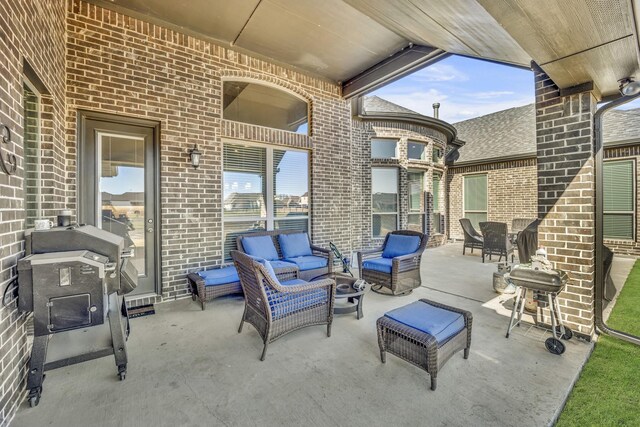 view of patio with outdoor lounge area