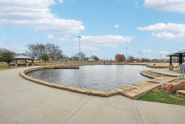 2402 Bulin Dr, Mansfield, TX 76063 - water view featuring a gazebo