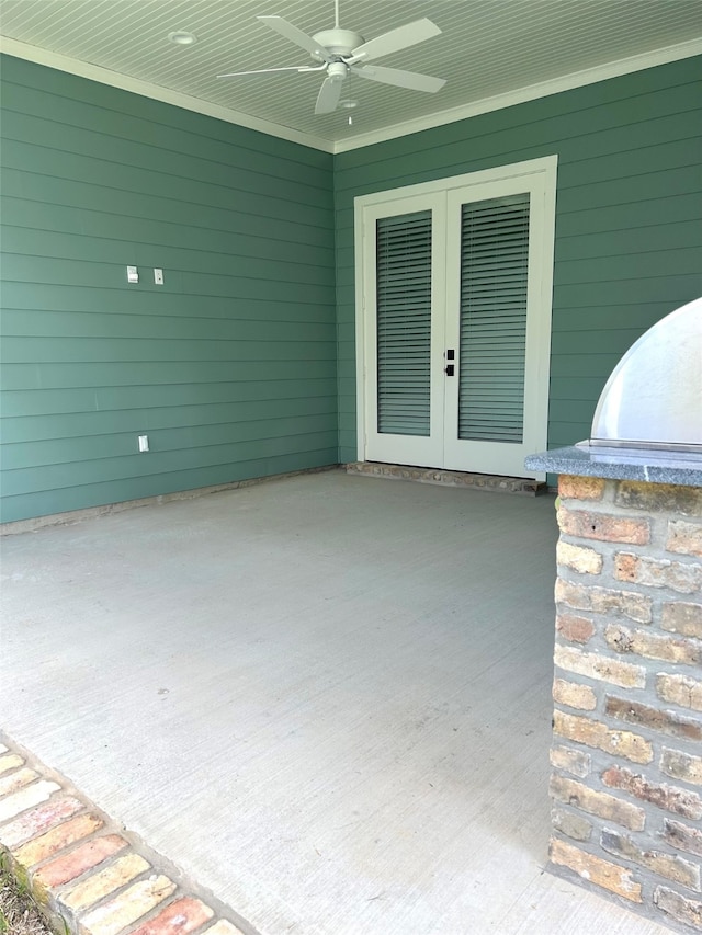 2129 Pecan Square Ave, Shreveport, LA 71106 - entrance to property with a ceiling fan, french doors, and a patio area