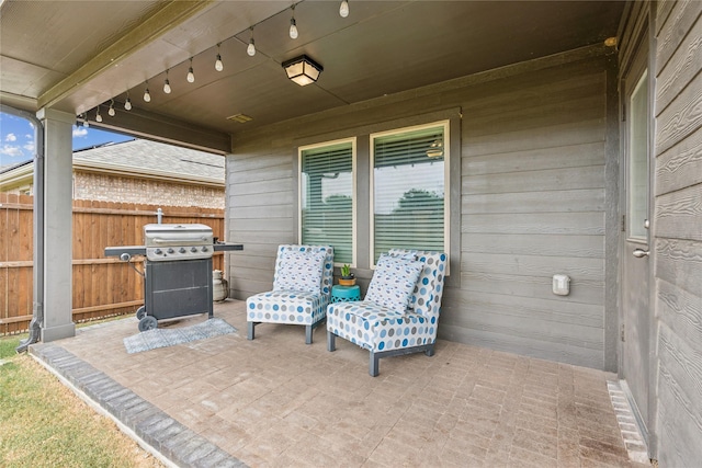 view of patio featuring grilling area