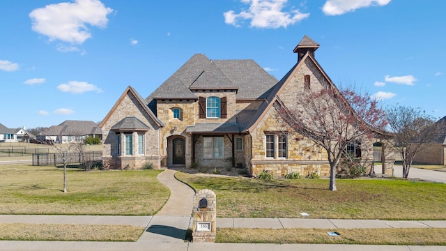 view of front of home featuring a front yard