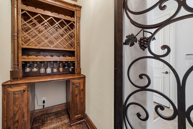 wine room with bar