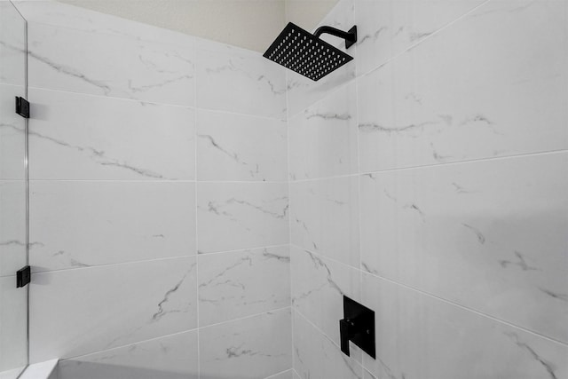 details with tiled shower