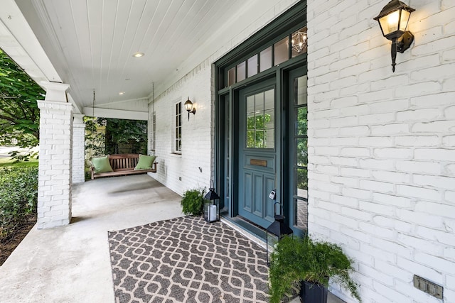 view of doorway to property