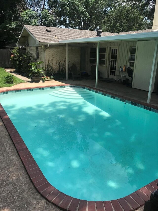 view of pool featuring a patio area