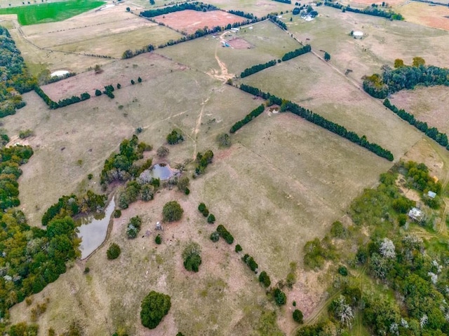 drone / aerial view with a rural view