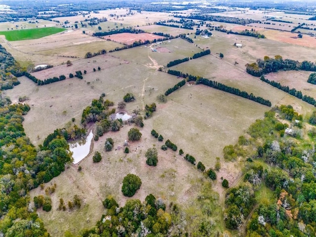 drone / aerial view featuring a rural view