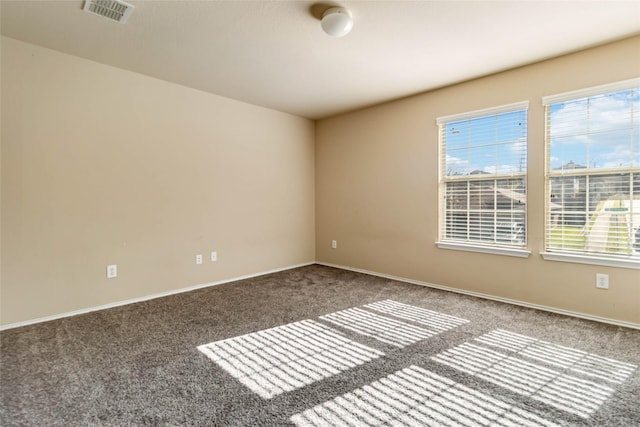 view of carpeted spare room