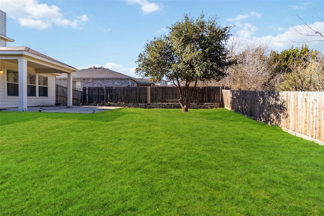 view of yard with a patio