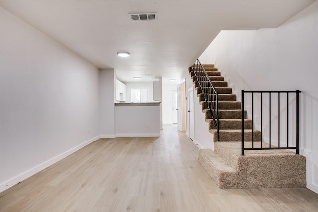 interior space featuring light hardwood / wood-style floors